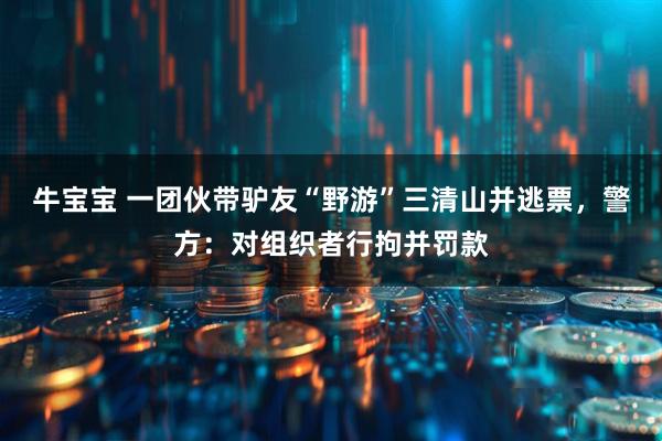 牛宝宝 一团伙带驴友“野游”三清山并逃票，警方：对组织者行拘并罚款